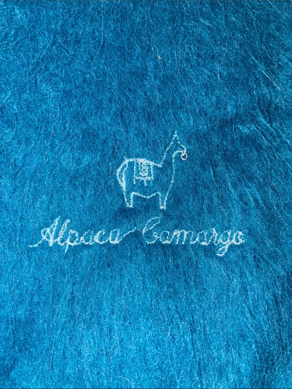 Alpaca Camargo Unisex Teal, Aqua, Turquoise Alpaca Scarf